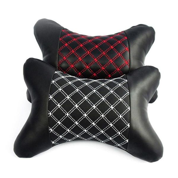 

seat cushions leather car neck pillow protection design safety auto headrest support rest black accessories