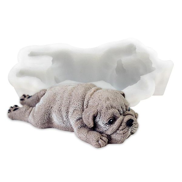 

baking moulds cute dog shape silicone mold ice cream/mousse/cake 3d shar pei mould 1pc fondant tools kitchen and accessories
