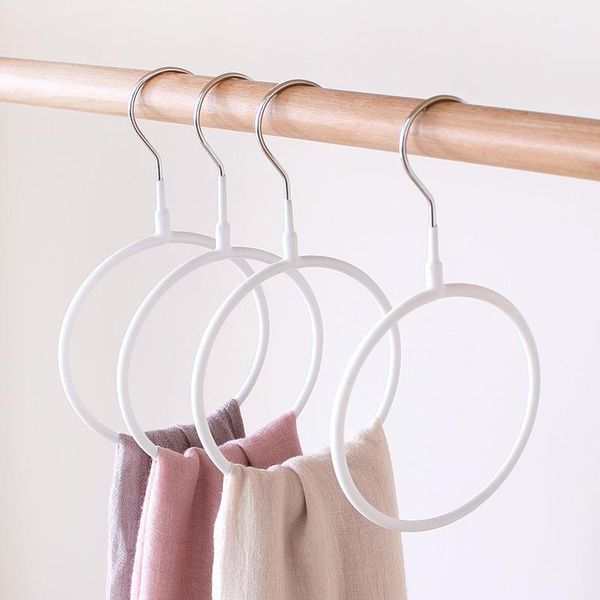 

hangers & racks 23*13.5*0.5cm multifunctional metal scarf ring hanger design non-slip silk display stand tie rack