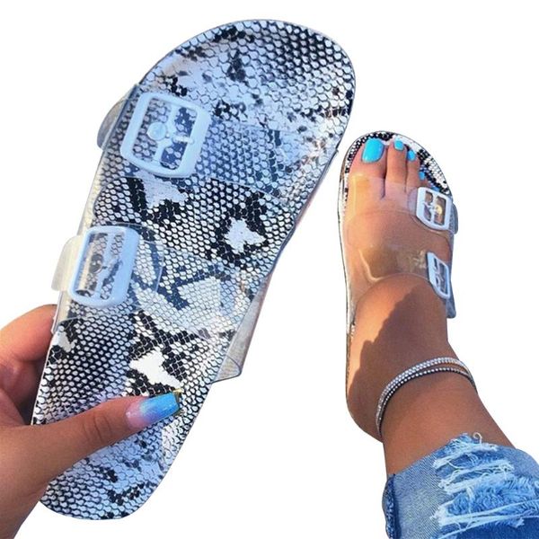 

slippers women fashion non-slip lazy casual soft bottom buckle strap sandy beach shopping clear flat heel travel summer ladies, Black