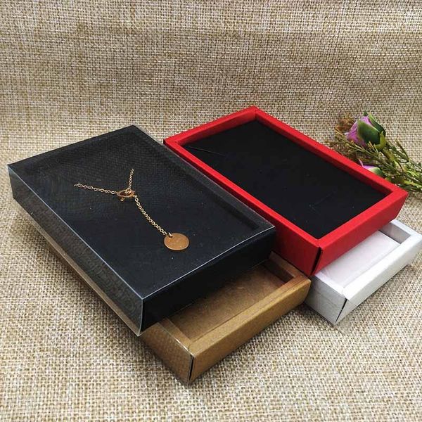 

gift wrap 50ps/lot 2021 gifg boxes for necklace /eaarring packing pvc /paper cover box cake/candy wedding favour