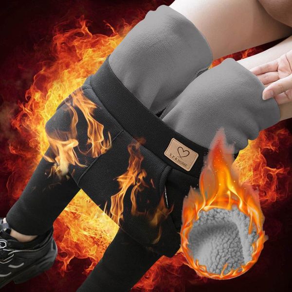 

women's pants & capris winter cold and warm high-waist cashmere leggings warmth thickened essential in, Black;white