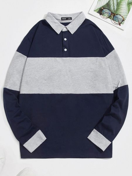 

men two tone polo shirt n7m5#, White;black