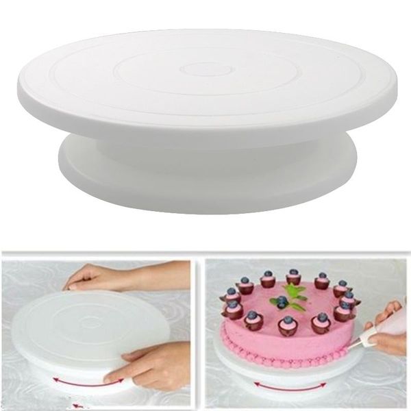

10 inch cake turntable rotating anti-skid round cake stand decorating tools rotary table kitchen diy pan baking tools