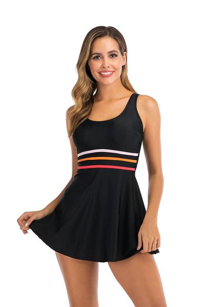 

plus size tankini sport swimsuit dress swimming suit women swimwear skirt big size swimsuit padded beach bathing suit s-5xl