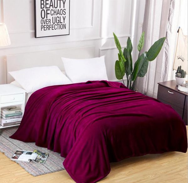 

blankets 200x230cm coral fleece blanket throws on sofa/bed/plane travel comfortable soft solid color baby home textile bed sheet