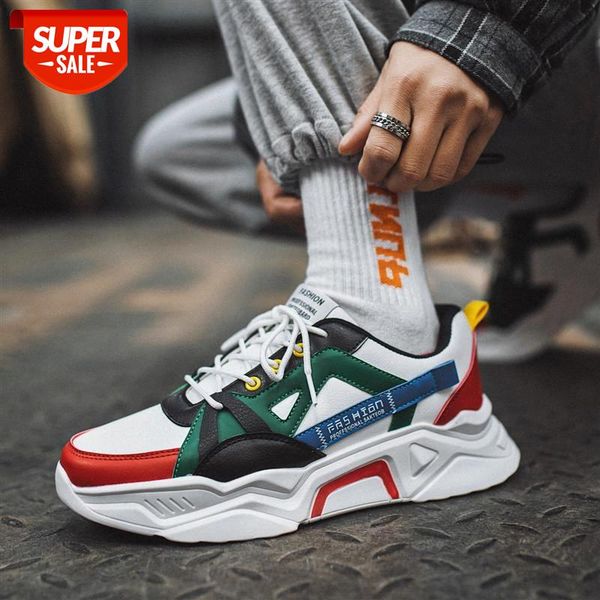 

spring men's shoes korean version of the trend sports and leisure running ins daddy tide student thick-soled increased board #tr5n