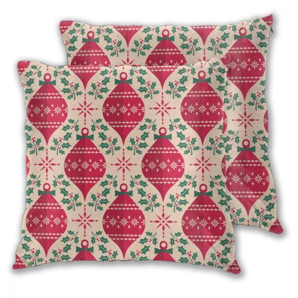 

pillow case vintage christmas polyester throw decorative pillowcases cover