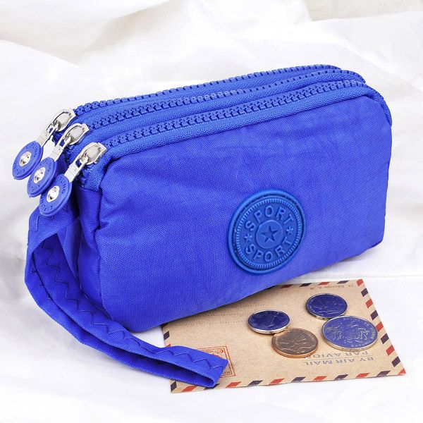

3 zippers lady purses women wallets brand clutch coin purse cards keys money bags canvas short woman girls wallet handbags burse, Red;black