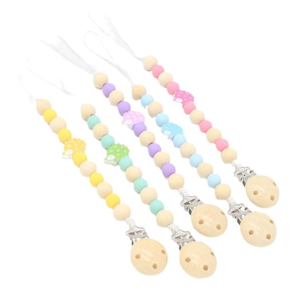 

pacifier holders baby clips weaning teething natural wooden boy feeding accessories mother and child supplies nipple chain soother gum aids