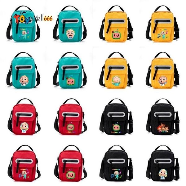 

dhl cocomelon bags pack cartoon satchel crossbody shoulder bags with plush avocado doll pendant key holder travel sport knapsack zc05