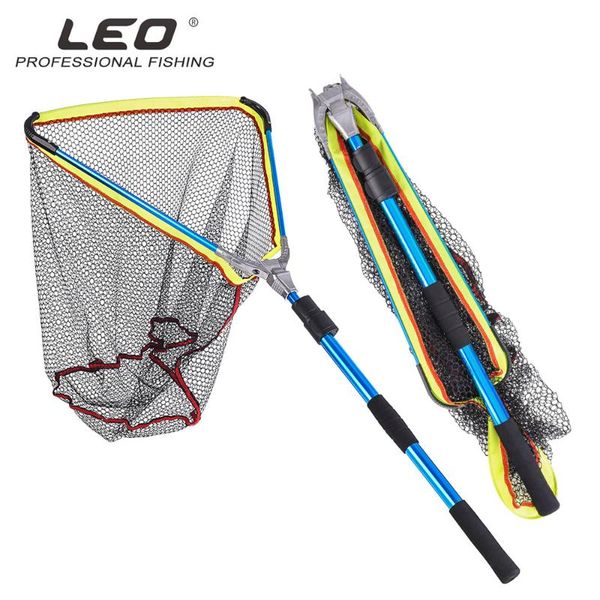 

fishing accessories leo [blue aluminum alloy fast folding dip net] large triangle net
