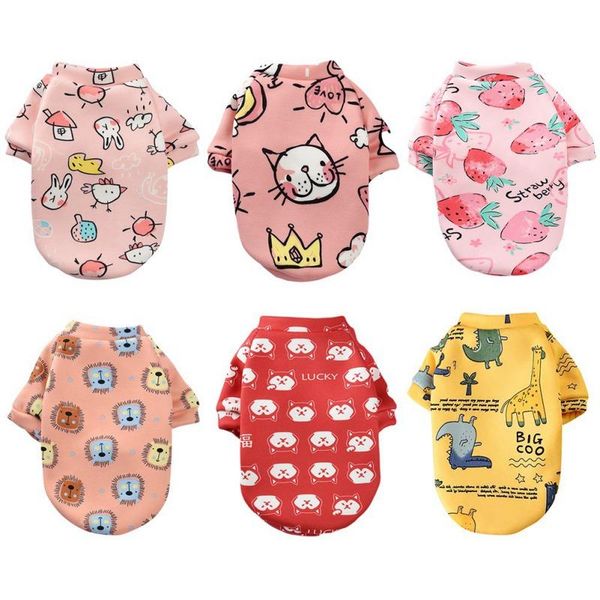 

dog apparel pet clothes plush sweater cute print jacket coat for small dogs chihuahua yorkshire maltese pets clothing cat outfit