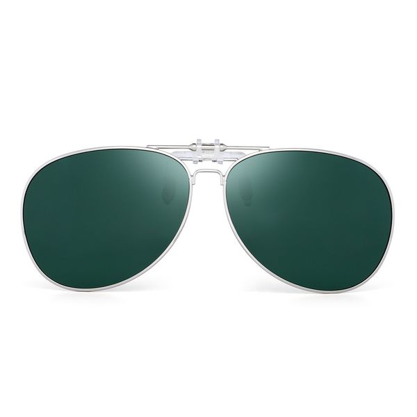

designer sunglasses round polarized clip on fashion pilot women men filp up uv400, White;black