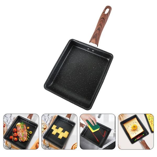 

pans 1pc tamagoyaki pan square non-stick omelette egg cooking kitchen tool