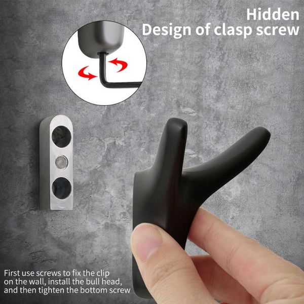 

hooks & rails 2pcs bathroom space saving with screw coat nordic horn zinc alloy wall mounted vintage hat hanger for scarf bag home decor