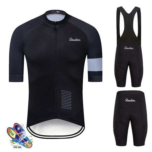 

racing sets raudax cycling men bike uniform summer jersey set road bicycle jerseys mtb wear breathable clothing, Black;blue