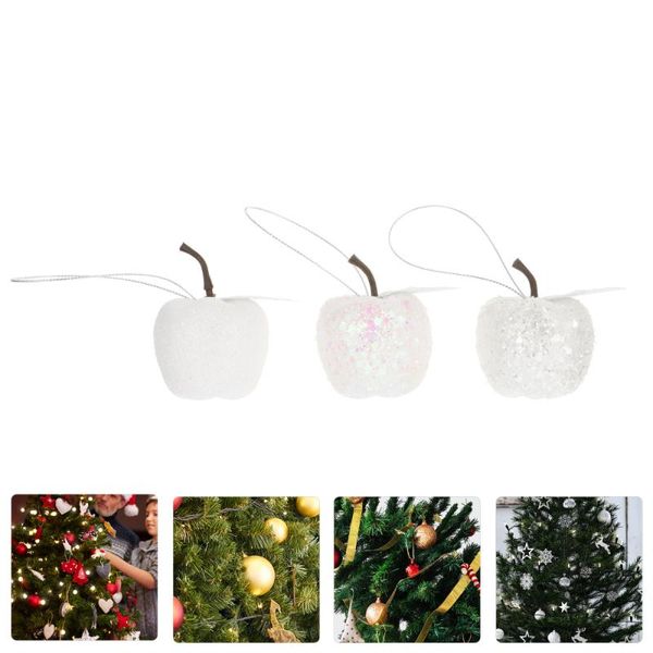 

party decoration 20pcs christmas hanging pendants xmas simulation apple decors (assorted color)