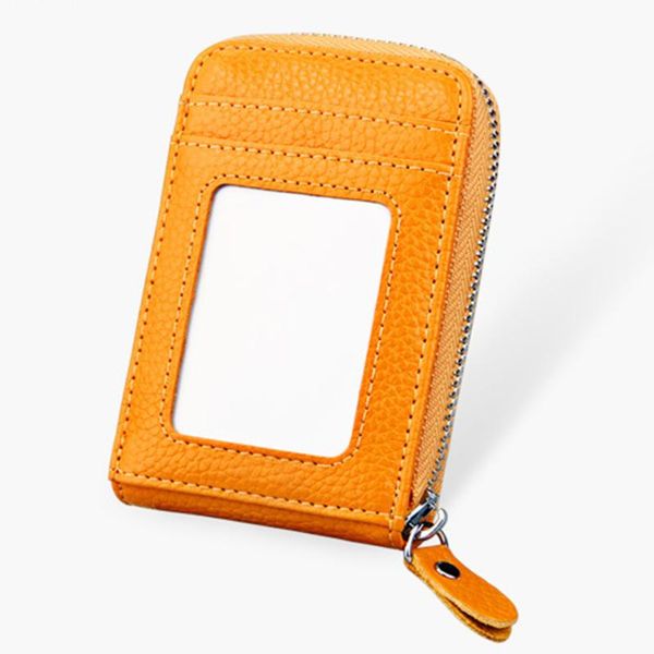 

card holders men women fashion mini leather wallet id s holder organizer purse, Brown;gray