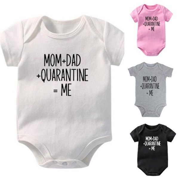 

jumpsuits born baby cotton rompers mom+dad+quarantine = me printed infant short sleeve romper for boy girls toddler clothes, Blue