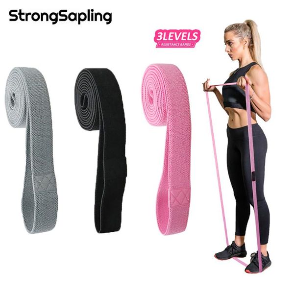 

long fabric resistance bands set fitness pull up assist booty hip workout exercise loop elastic bands 3-piece non-slip for leg