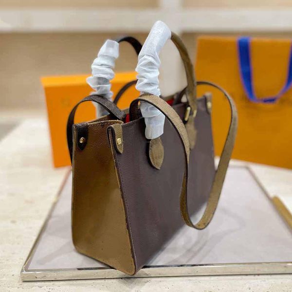 

shopping bag women handbags tote bags classic print letters genuine leather gold hardware interior zipper patchwork color 86998, Black;red