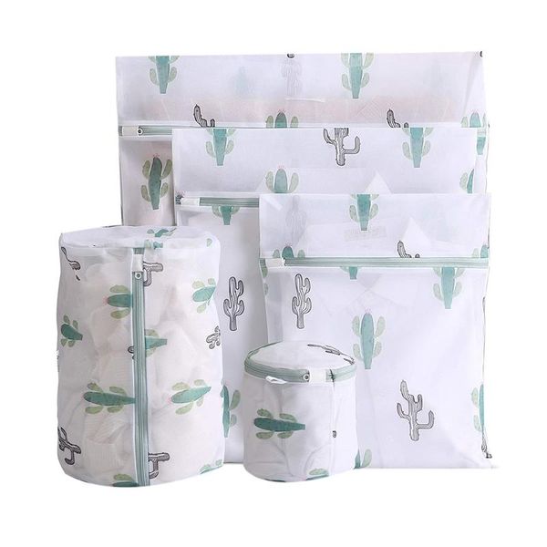 

5-piece set of household anti-deformation underwear cleaning bag, washing machine special filter mesh bag green laundry bags