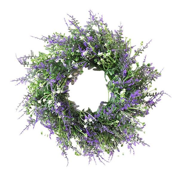 

artificial lavender wreath spring wreath for front door garden flower wall hanging wedding party window home decor