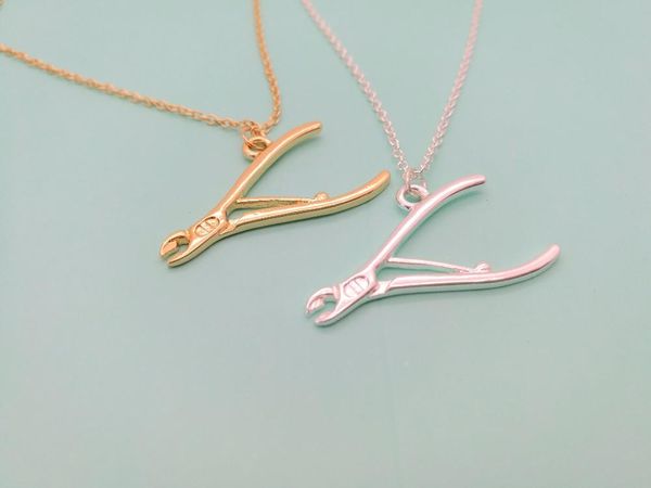 

pendant necklaces 30pcs pliers necklace mechanic tool wrench repair instrument motorcycle motor biker spanner, Silver