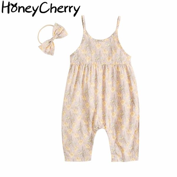 

baby romper summer floral baby girl clothes pure cotton born 210702, Blue