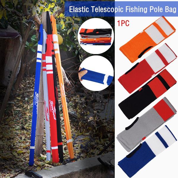 

fishing accessories 1pc elastic abrasion pole bag fish rod protection sleeve storage bags