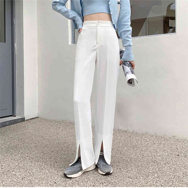 

women's pants & capris white hzirip share chic solid loose plus size xs-xl pants summer casual high waist all game 2tfi, Black;white