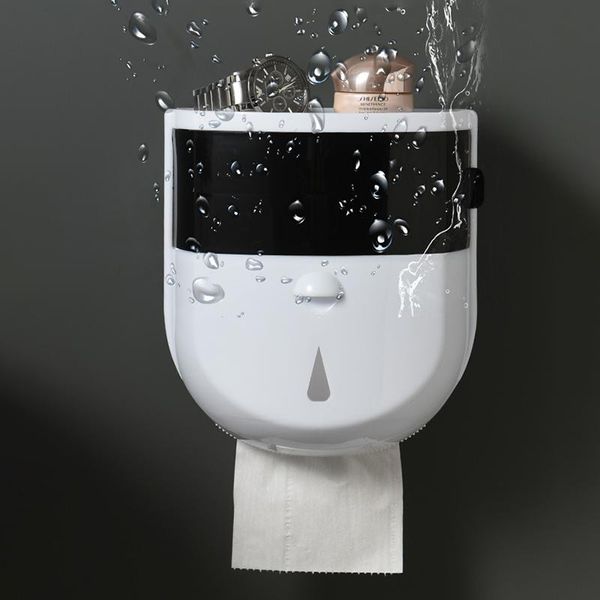 

portable toilet paper holder wall-mount toilet paper dispenser for bathroom multifunction tissue box bathroom accessories