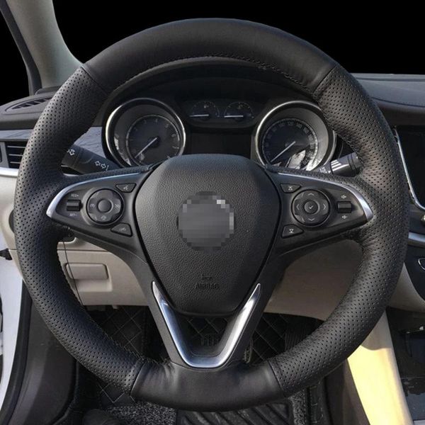 

steering wheel covers diy black genuine leather car cover for envision verano 2005-2021 special