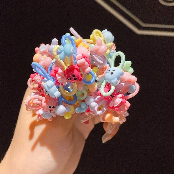 

hair accessories children cartoon colourfull cute animal cloud cycle school party outside lovely flower girls elastic bands, Slivery;white