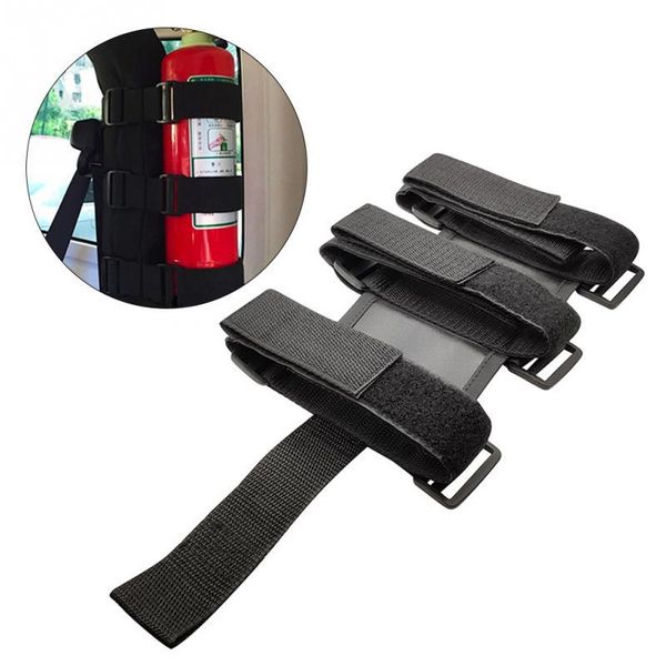 

car organizer trunk fire extinguisher holder adjustable mount straps tape