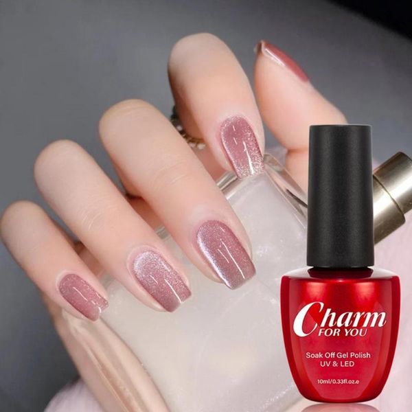 

nail gel 10ml explosion laser light reflective rhinestone drilling resin potherapy glitter polishing for manicure, Red;pink