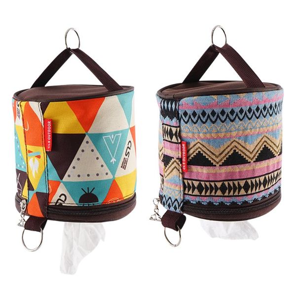 

storage bags outdoor camping national style folding toilet paper tissue case holder portable travel napkin bag durable box