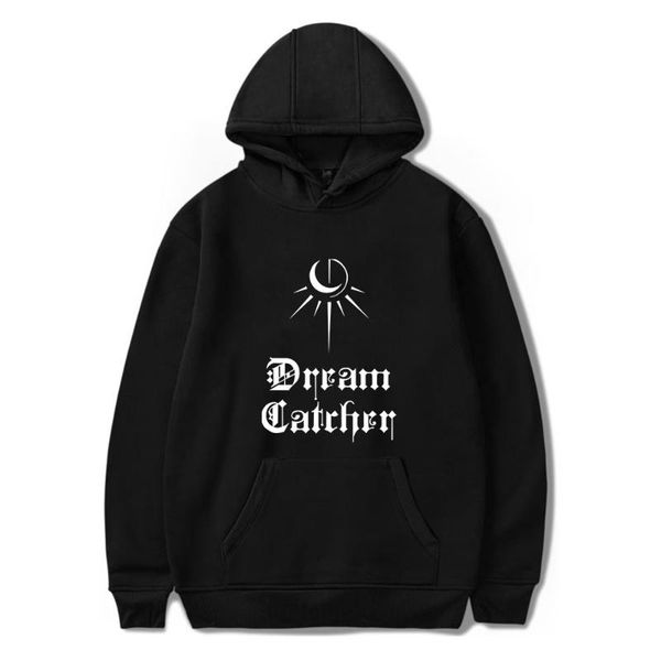 

men's hoodies & sweatshirts anime dreamcatcher kpop fashion women/men long sleeve hooded 2021 casual streetwear clothes kawaii, Black