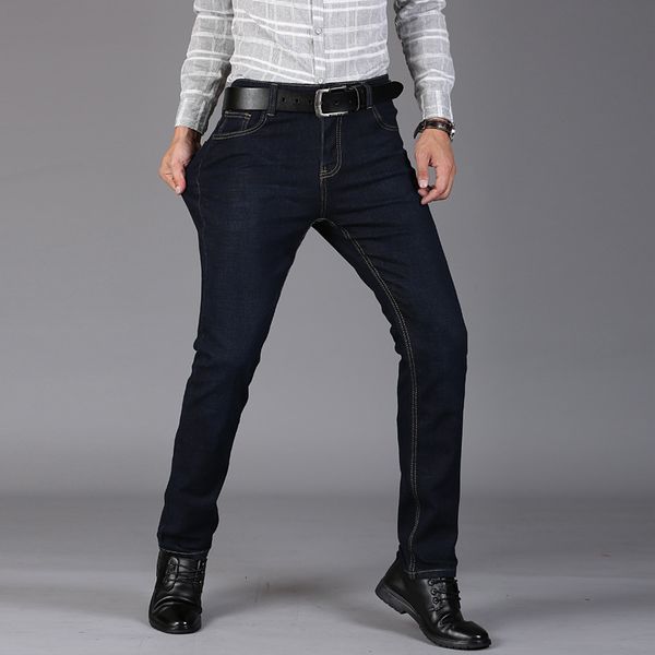 

reef and winter stretch plus size to fat right men loose jeans, Blue