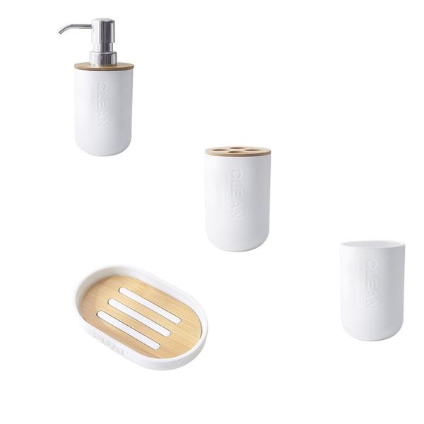 

bath accessory set 1 of suite bamboo storage container for el bathroom (white)