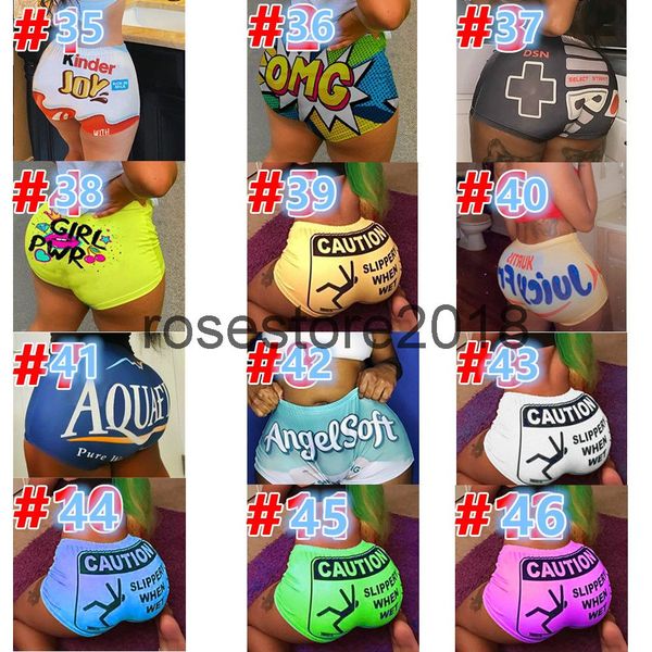 

100 styles 2021 new women's shorts letter printed fashion sports shorts mini workout clothes cy99, White