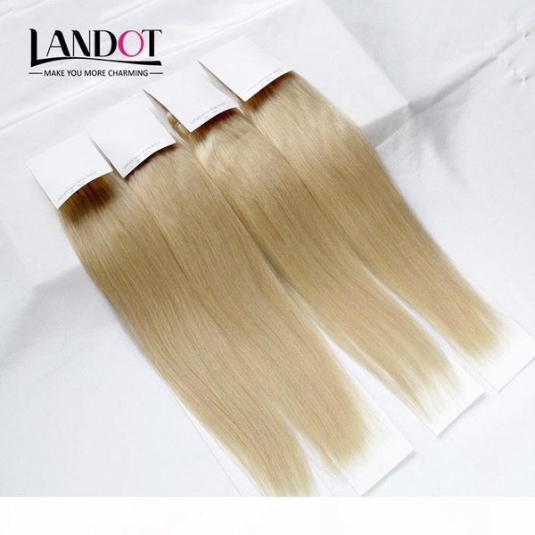 

bleach blonde peruvian virgin hair straight color #613 grade 8a human hair weaves bundles remy extensions 3 4pcs lot 12-30inch double wefts, Black