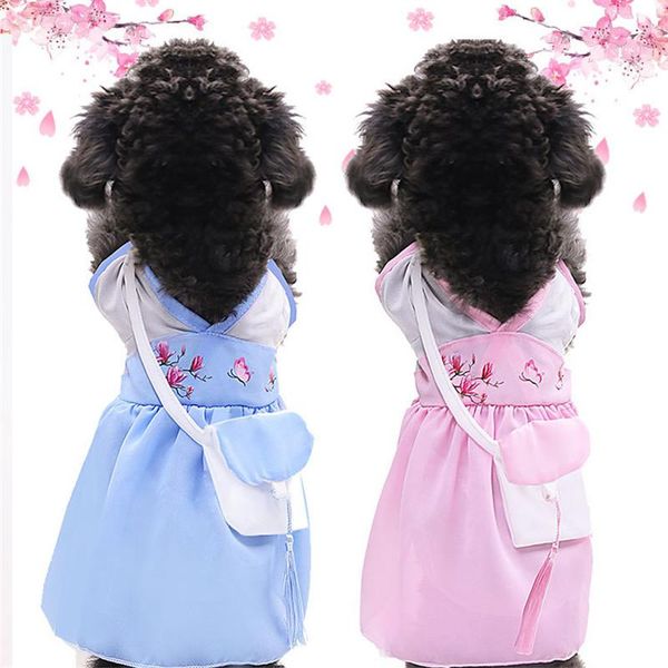 

dog apparel chinese style pet dress tulle puppy chihuahua costume spring summer skirt cat dogs dresses disfraz perro