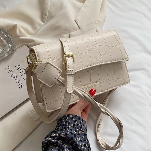 

evening bags stone pattern small pu leather crossbody flap for women 2021 simple designer luxury shoulder handbags and purse blue yellow