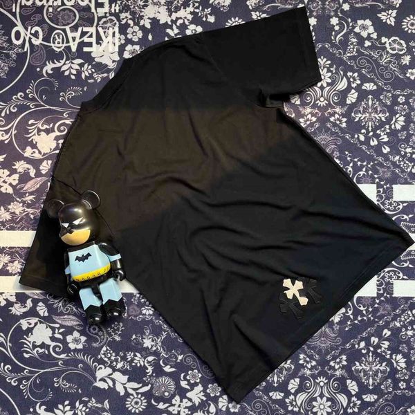 

brand ch t-shirt croche s 2021 spring summer sanskrit cross horseshoe men women casual bottomed short sleeve ffza, White;black