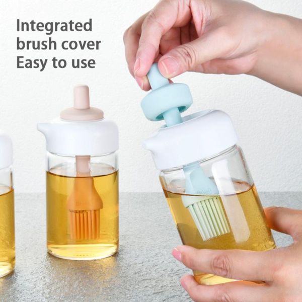 

tools & accessories 2 in 1 portable silicone oil bottle with brush for kitchen bbq grill brushes liquid pastry temperature resistant
