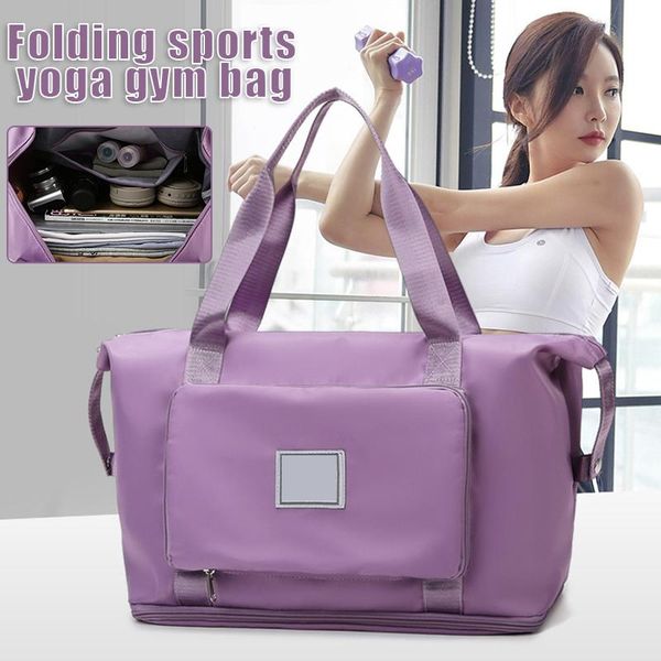 

storage bags foldable travel bag for sports yoga waterproof expandable handbag with large capacity gym shoulder training pi669