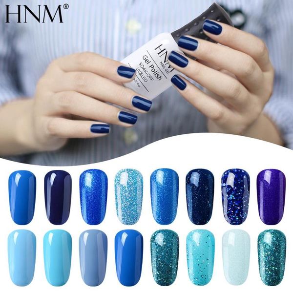 

nail gel hnm 8ml blue color series polish hybrid paint lucky varnishes vernis uv set semi permanent manicure lacquer, Red;pink
