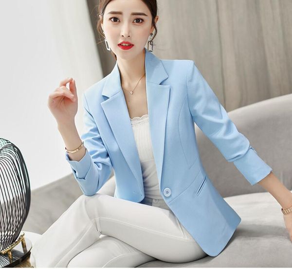

european and american fashion spring and autumn korean version of xiaoxi slim slim female jacket color matching suit, White;black